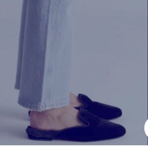 Birdies Black Fuzzy slides